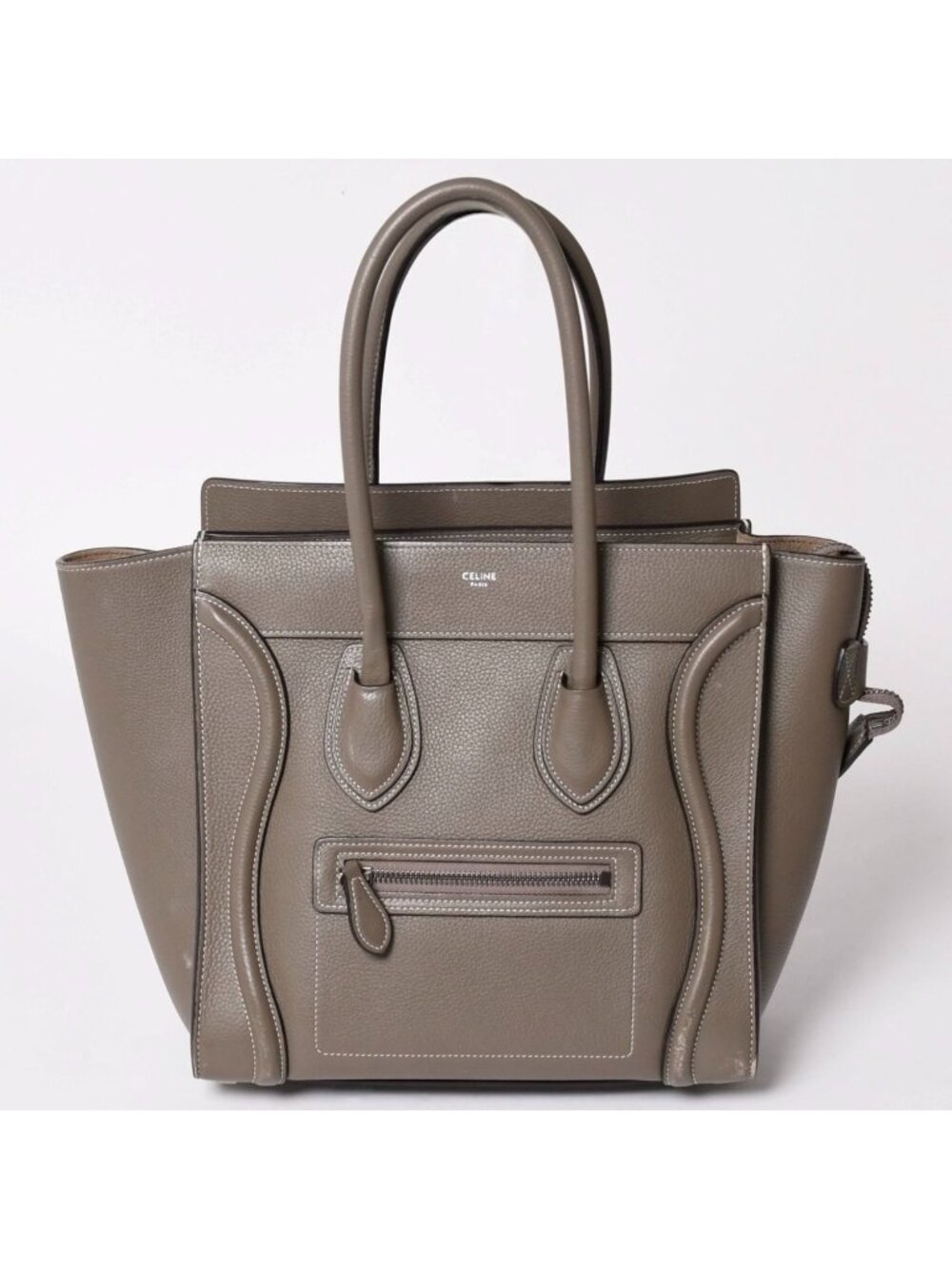 Celine Bag Luggage Micro Slim Gray Handbag Hedi Slimane